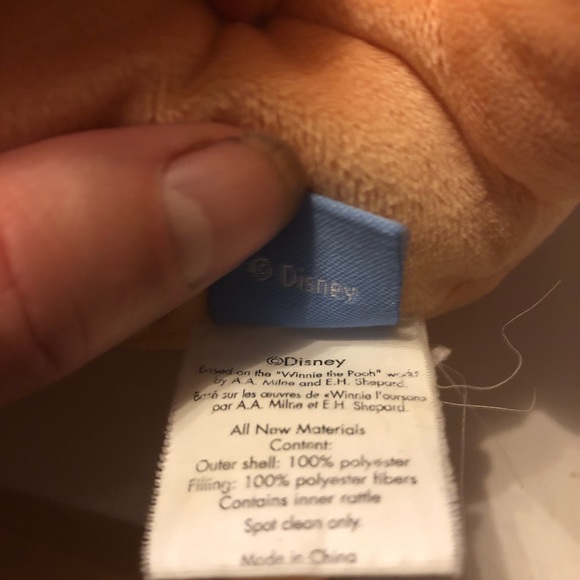 Rare Disney Baby Tigger With Rattle Plush Stuffed Animal Soft 2009 - Picture 6 of 10